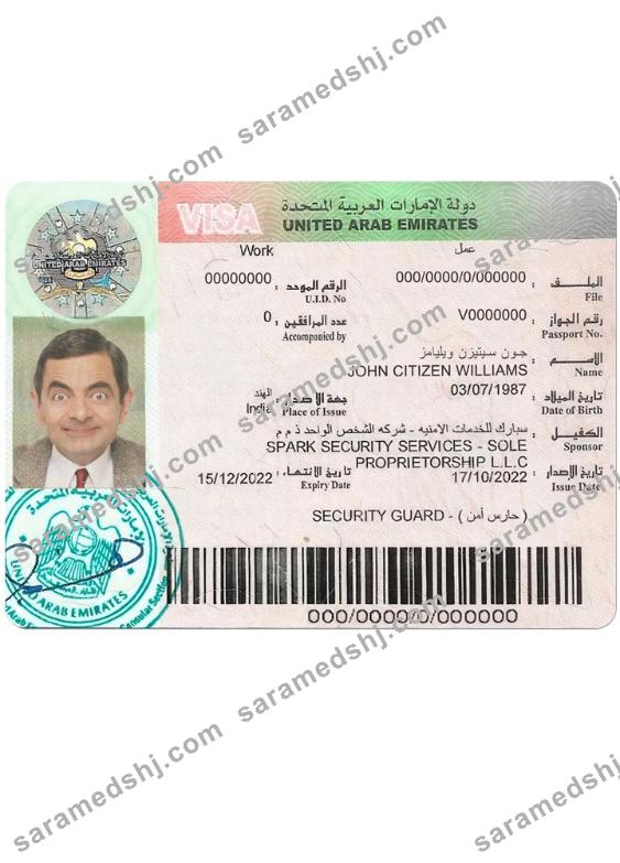UAE work visa